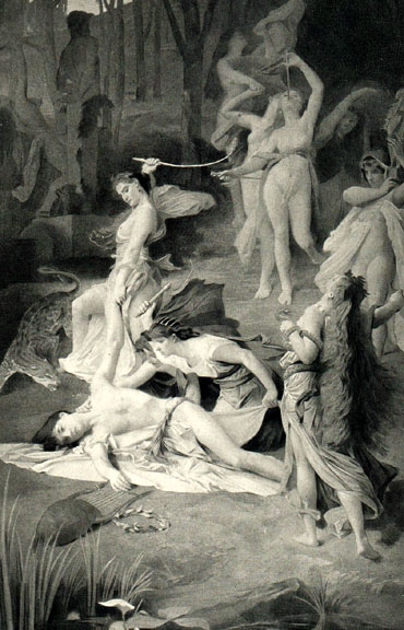 Orpheus Slain By The Thracian Women by Emile Levy